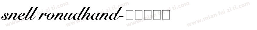 snell ronudhand字体转换